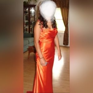 GoJane Formal dress Orange beading lowback Medium